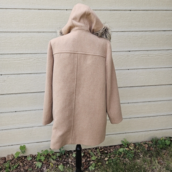 J. Crew Mercantile tan wool-blend Vail Parka size 14 - Picture 2 of 9